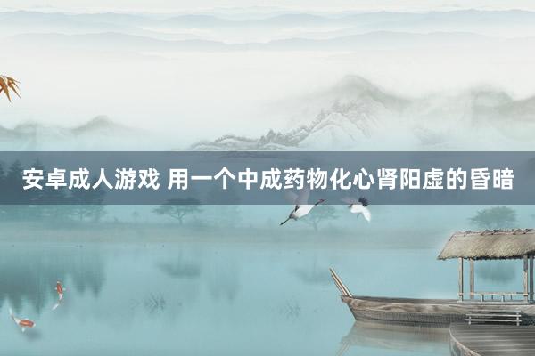安卓成人游戏 用一个中成药物化心肾阳虚的昏暗